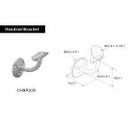 CHBR309, Stainless Steel Wall Mount Handrail Bracket For Round Tube